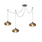 June Minimalist Bottle Glass Pendant Light Smoke Gray