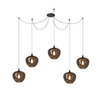 June Minimalist Bottle Glass Pendant Light Smoke Gray