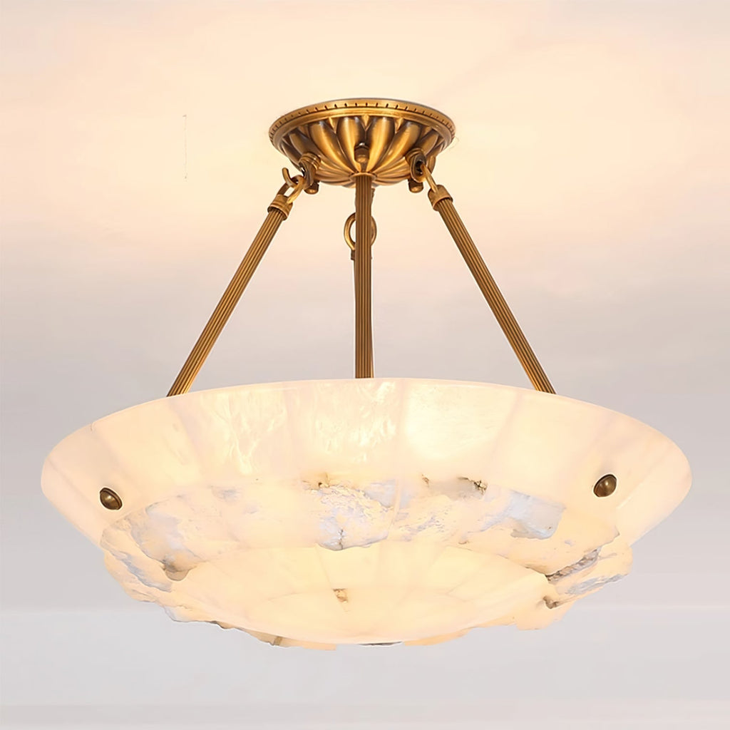 Bowl Pendant Lamp Alabaster Elegance