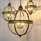 Braeden Sculptural Pendant Light Natural Stone LED Warm White Dining Room Bedroom — Brass Hardware