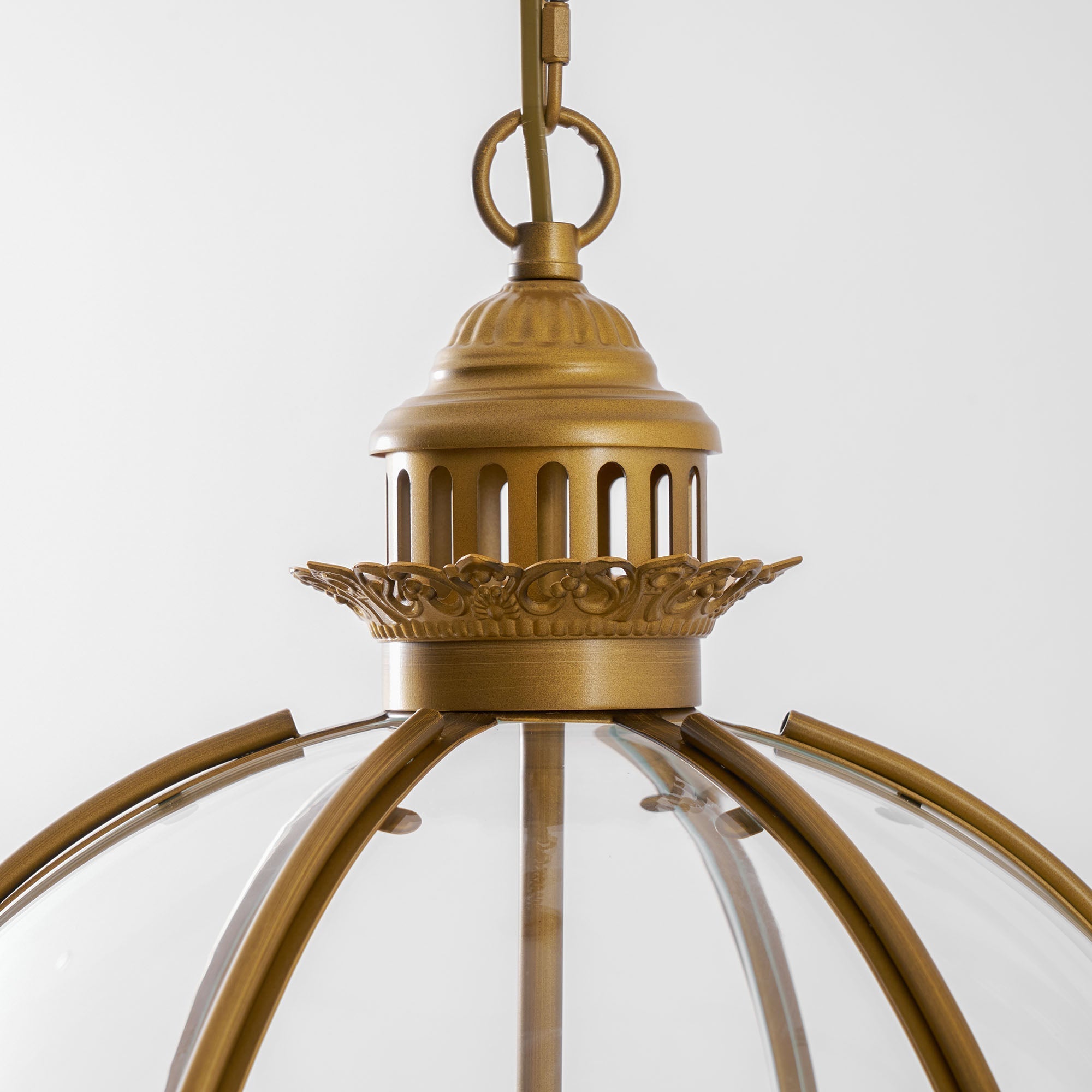 Braeden Sculptural Pendant Light Natural Stone LED Warm White Dining Room Bedroom — Brass Hardware