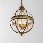 Braeden Sculptural Pendant Light Natural Stone LED Warm White Dining Room Bedroom — Brass Hardware