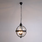 Braeden Sculptural Pendant Light Natural Stone LED Warm White Dining Room Bedroom — Brass Hardware