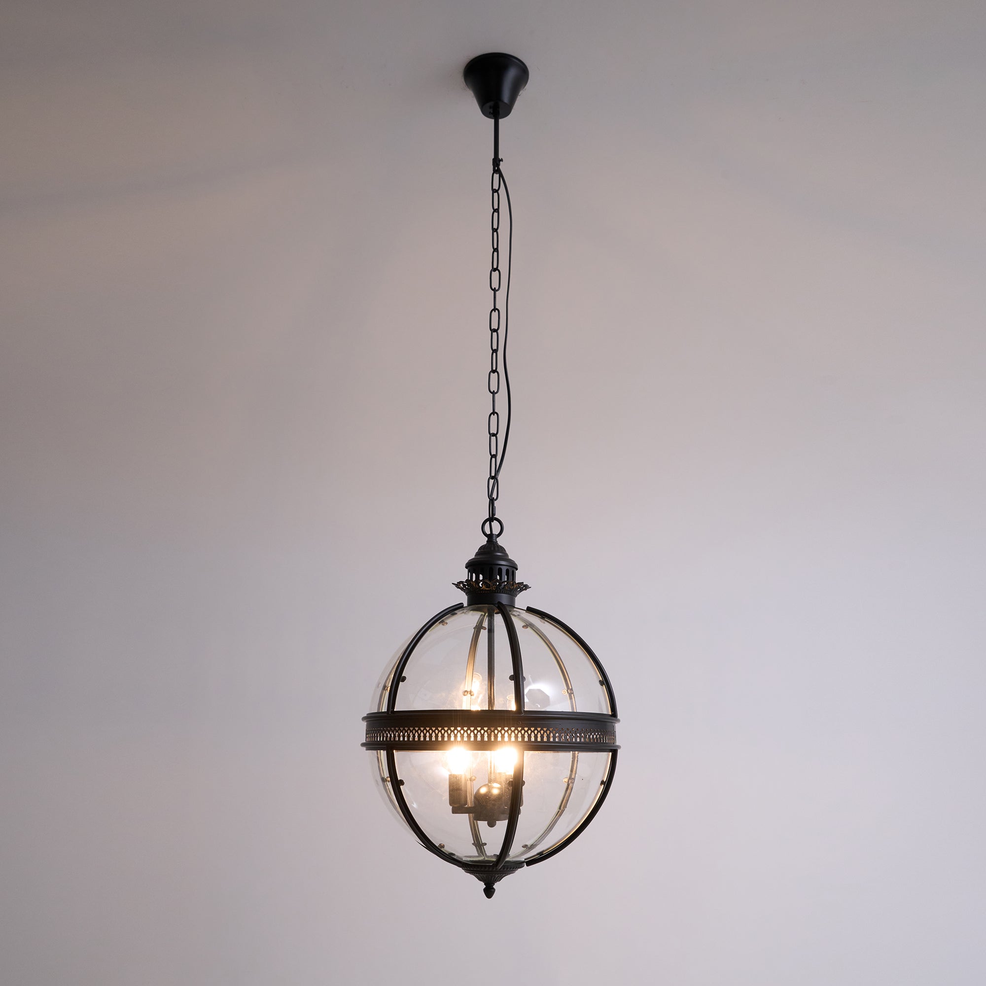 Braeden Sculptural Pendant Light Natural Stone LED Warm White Dining Room Bedroom — Brass Hardware