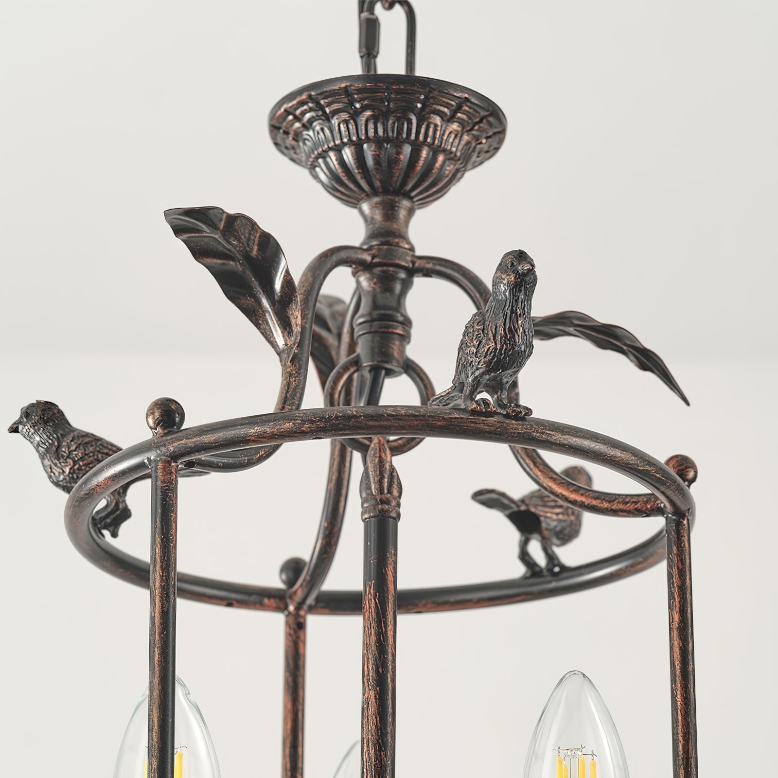 Brighton Lantern Pendant Lamp Geometric Metal Frame Glass LED Warm White Kitchen Dining — Brass Black