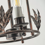 Brighton Lantern Pendant Lamp Geometric Metal Frame Glass LED Warm White Kitchen Dining — Brass Black