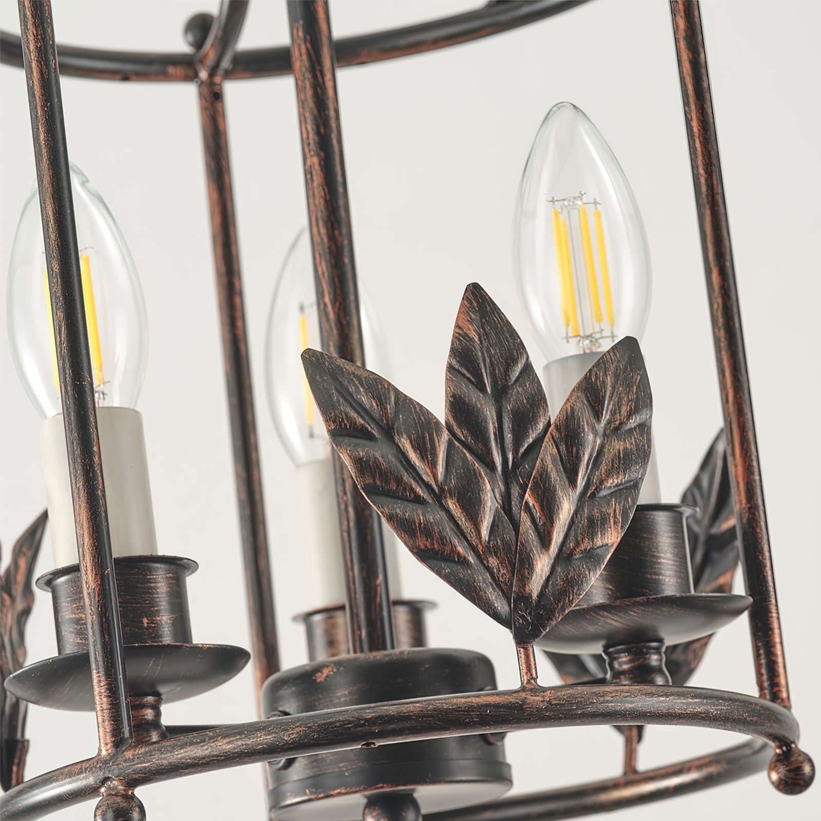 Brighton Lantern Pendant Lamp Geometric Metal Frame Glass LED Warm White Kitchen Dining — Brass Black