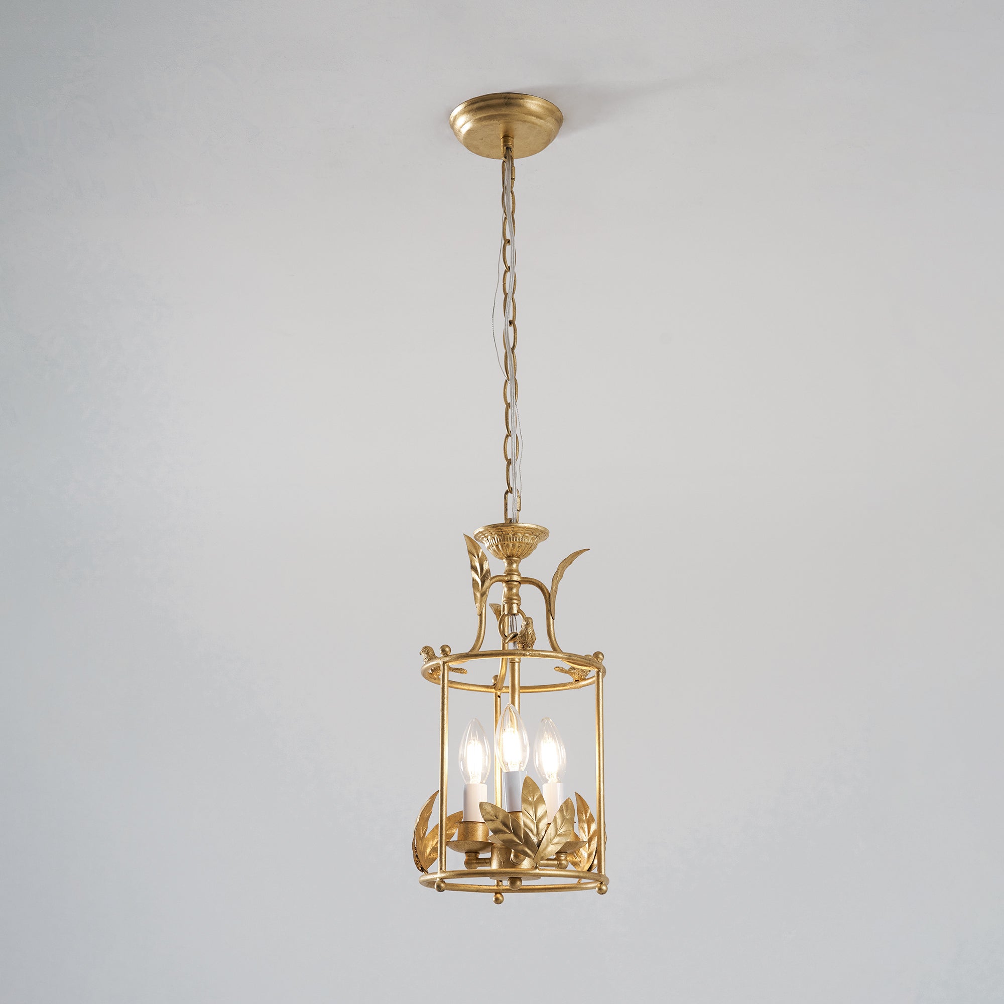 Brighton Lantern Pendant Lamp Geometric Metal Frame Glass LED Warm White Kitchen Dining — Brass Black