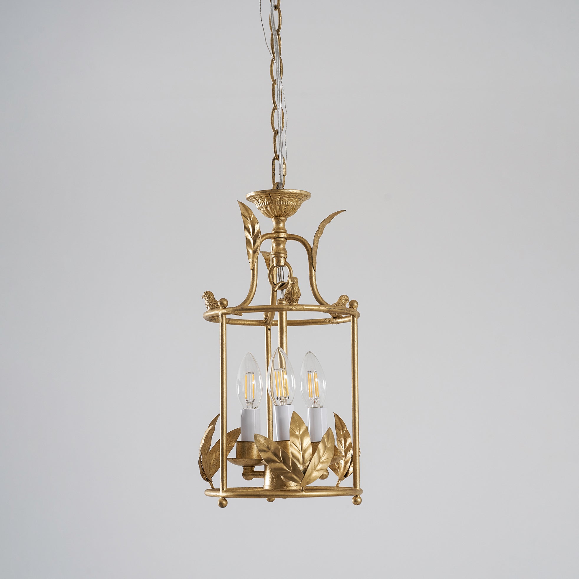 Brighton Lantern Pendant Lamp Geometric Metal Frame Glass LED Warm White Kitchen Dining — Brass Black