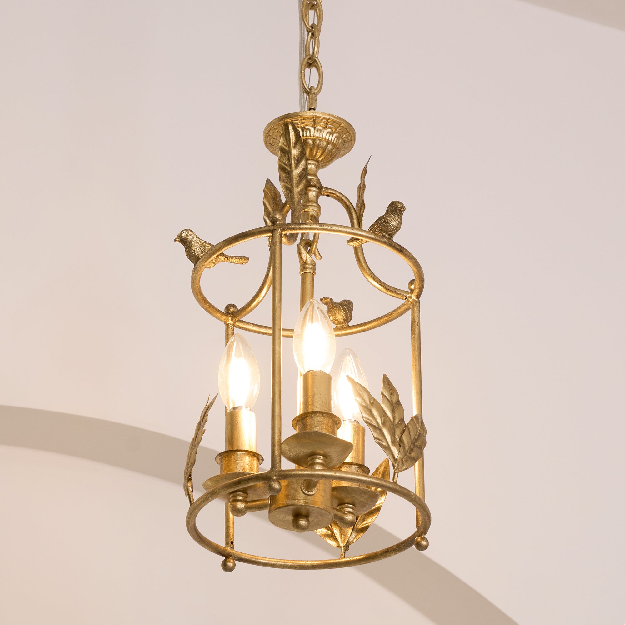 Brighton Lantern Pendant Lamp Geometric Metal Frame Glass LED Warm White Kitchen Dining — Brass Black