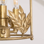 Brighton Lantern Pendant Lamp Geometric Metal Frame Glass LED Warm White Kitchen Dining — Brass Black