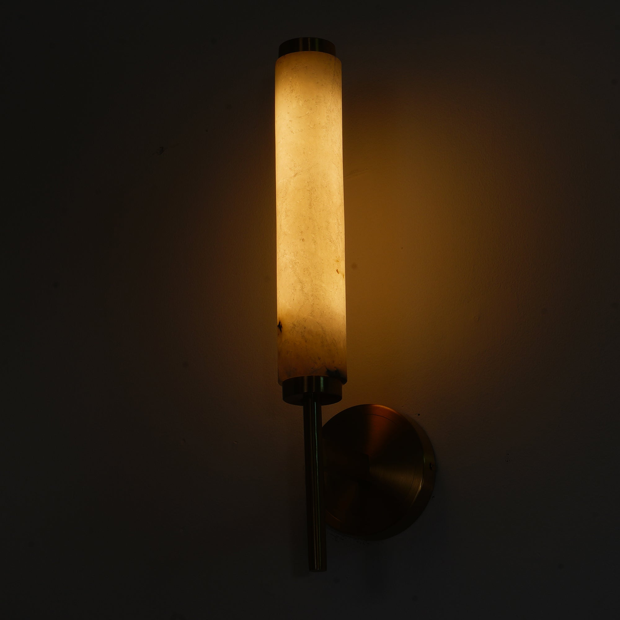 Brindisi Alabaster Wall Lamp Brass Black Dimmable Bedroom Living Room — 1 to 2 Heads
