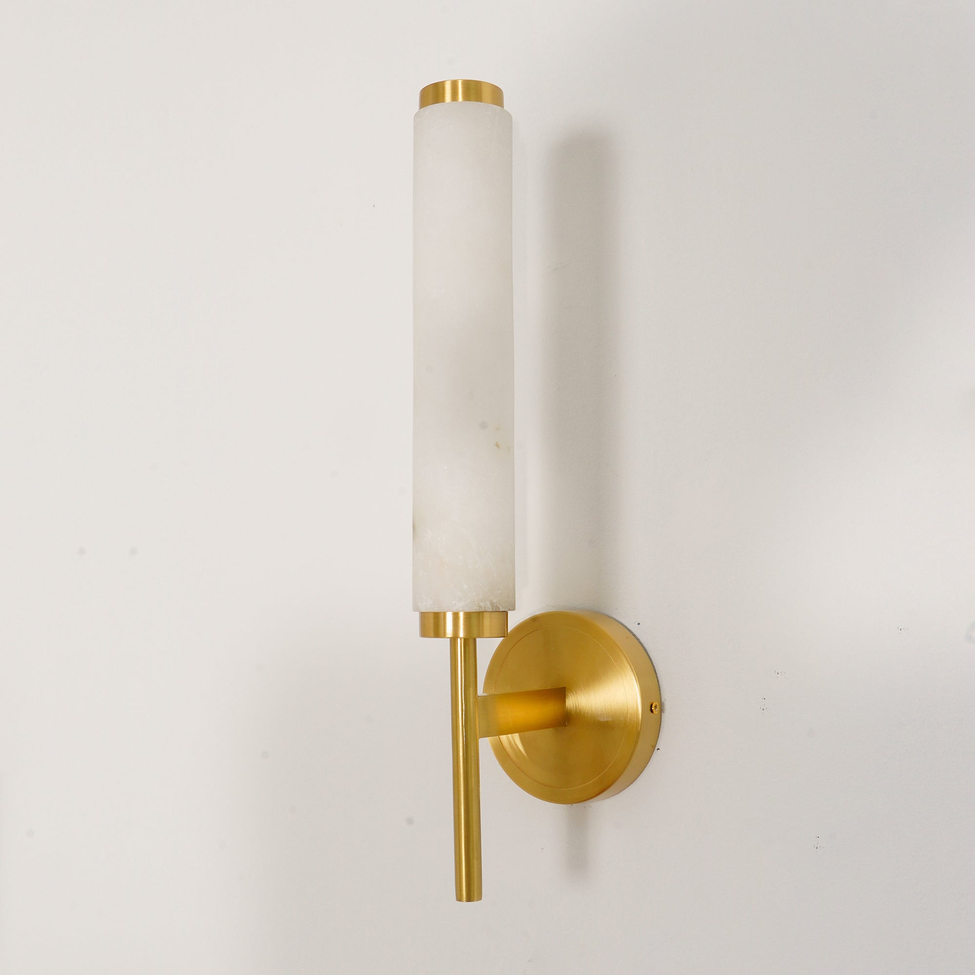 Brindisi Alabaster Wall Lamp Brass Black Dimmable Bedroom Living Room — 1 to 2 Heads