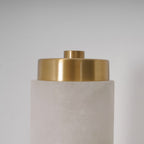 Brindisi Alabaster Wall Lamp Brass Black Dimmable Bedroom Living Room — 1 to 2 Heads