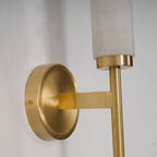 Brindisi Alabaster Wall Lamp Brass Black Dimmable Bedroom Living Room — 1 to 2 Heads