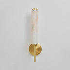 Brindisi Alabaster Wall Lamp Brass Black Dimmable Bedroom Living Room — 1 to 2 Heads