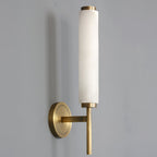 Brindisi Alabaster Wall Lamp Brass Black Dimmable Bedroom Living Room — 1 to 2 Heads