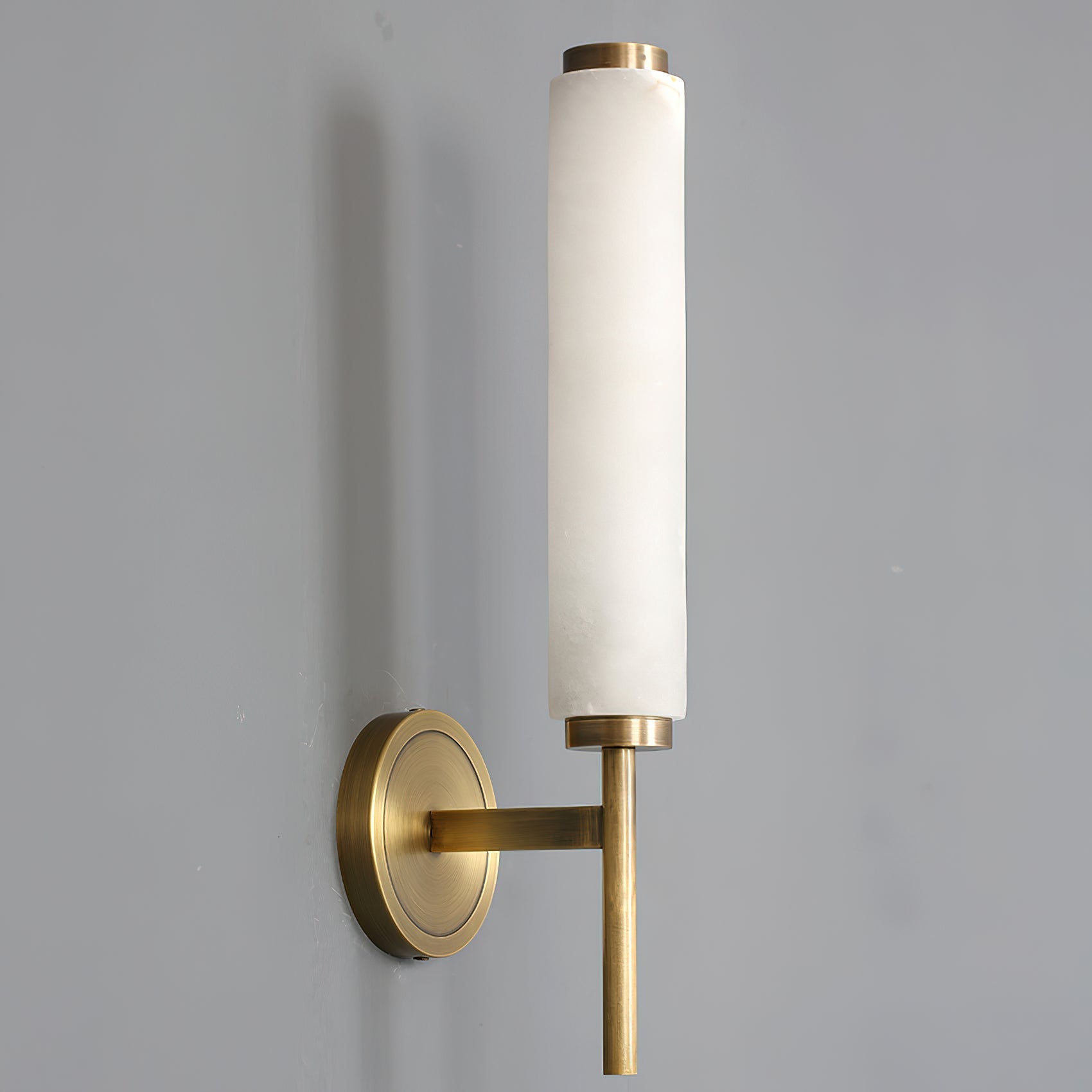 Brindisi Alabaster Wall Lamp Brass Black Dimmable Bedroom Living Room — 1 to 2 Heads