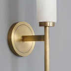 Brindisi Alabaster Wall Lamp Brass Black Dimmable Bedroom Living Room — 1 to 2 Heads