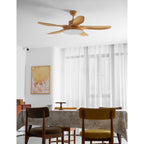 Bronx 52 Inch Ceiling Fan with LED Light Remote Control Modern Bedroom Living Room — Black White