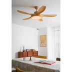 Bronx 52 Inch Ceiling Fan with LED Light Remote Control Modern Bedroom Living Room — Black White