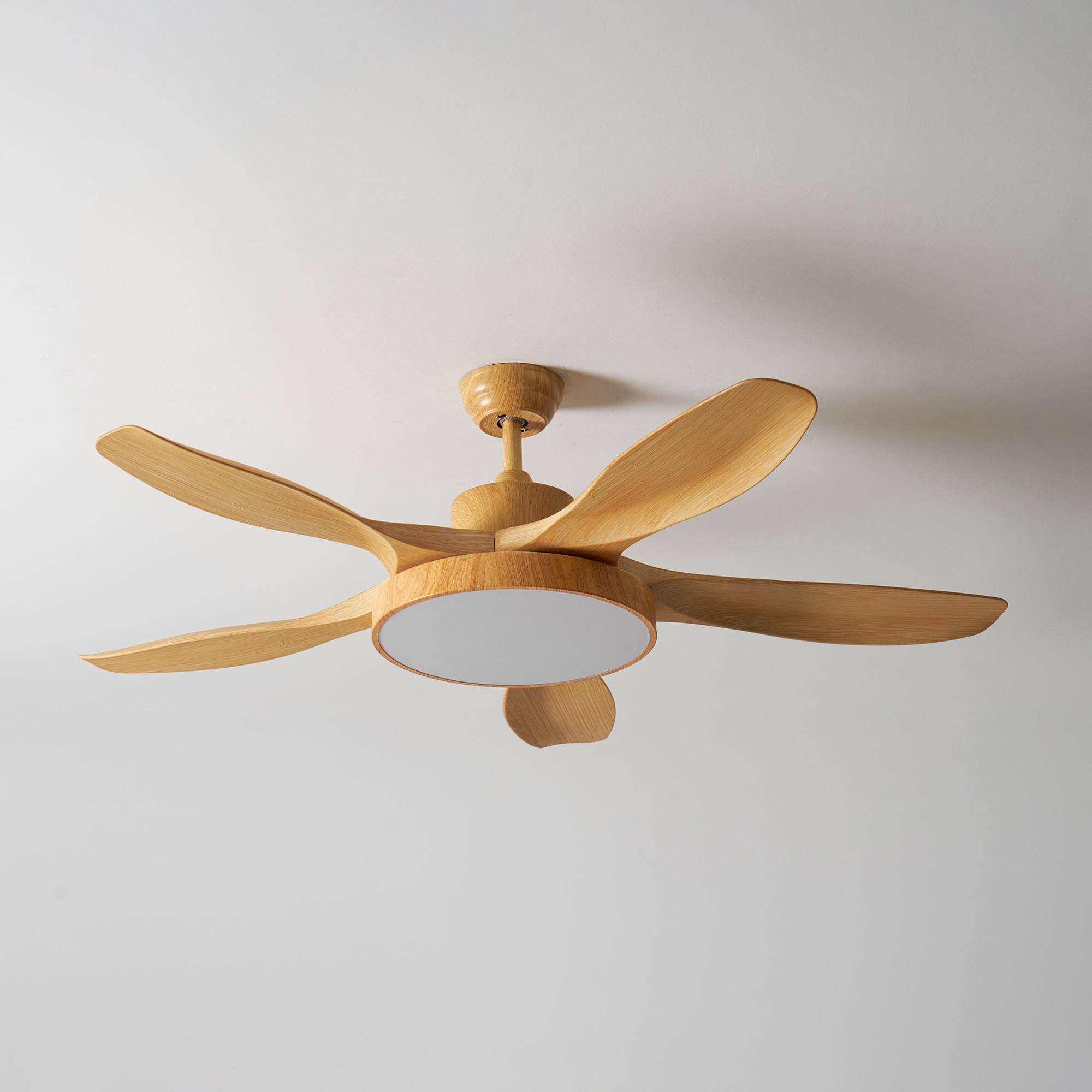 Bronx 52 Inch Ceiling Fan with LED Light Remote Control Modern Bedroom Living Room — Black White