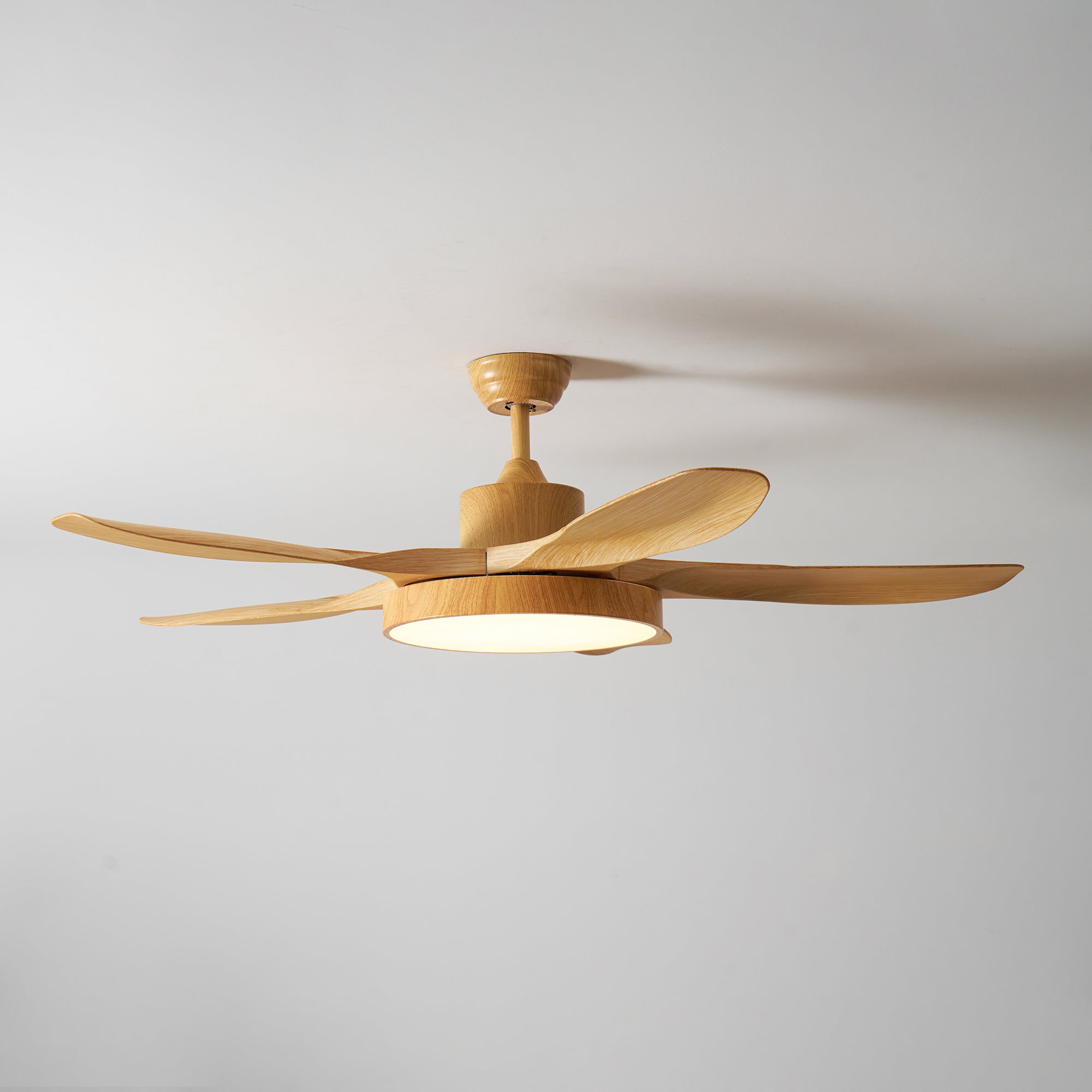Bronx 52 Inch Ceiling Fan with LED Light Remote Control Modern Bedroom Living Room — Black White