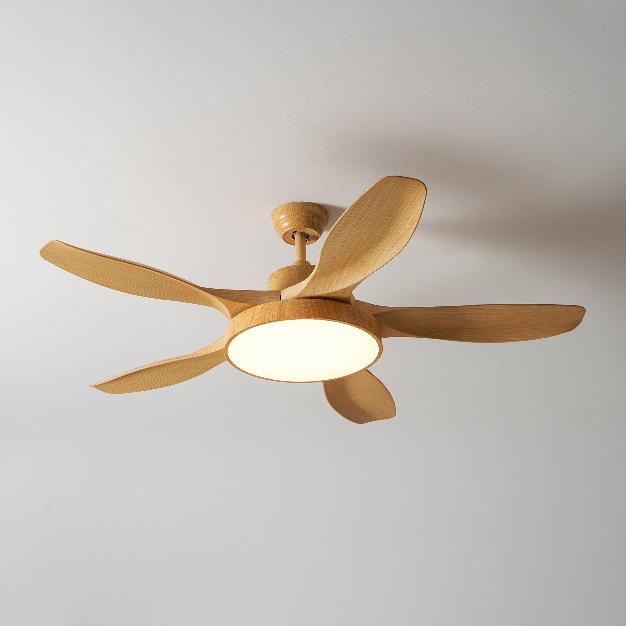 Bronx 52 Inch Ceiling Fan with LED Light Remote Control Modern Bedroom Living Room — Black White