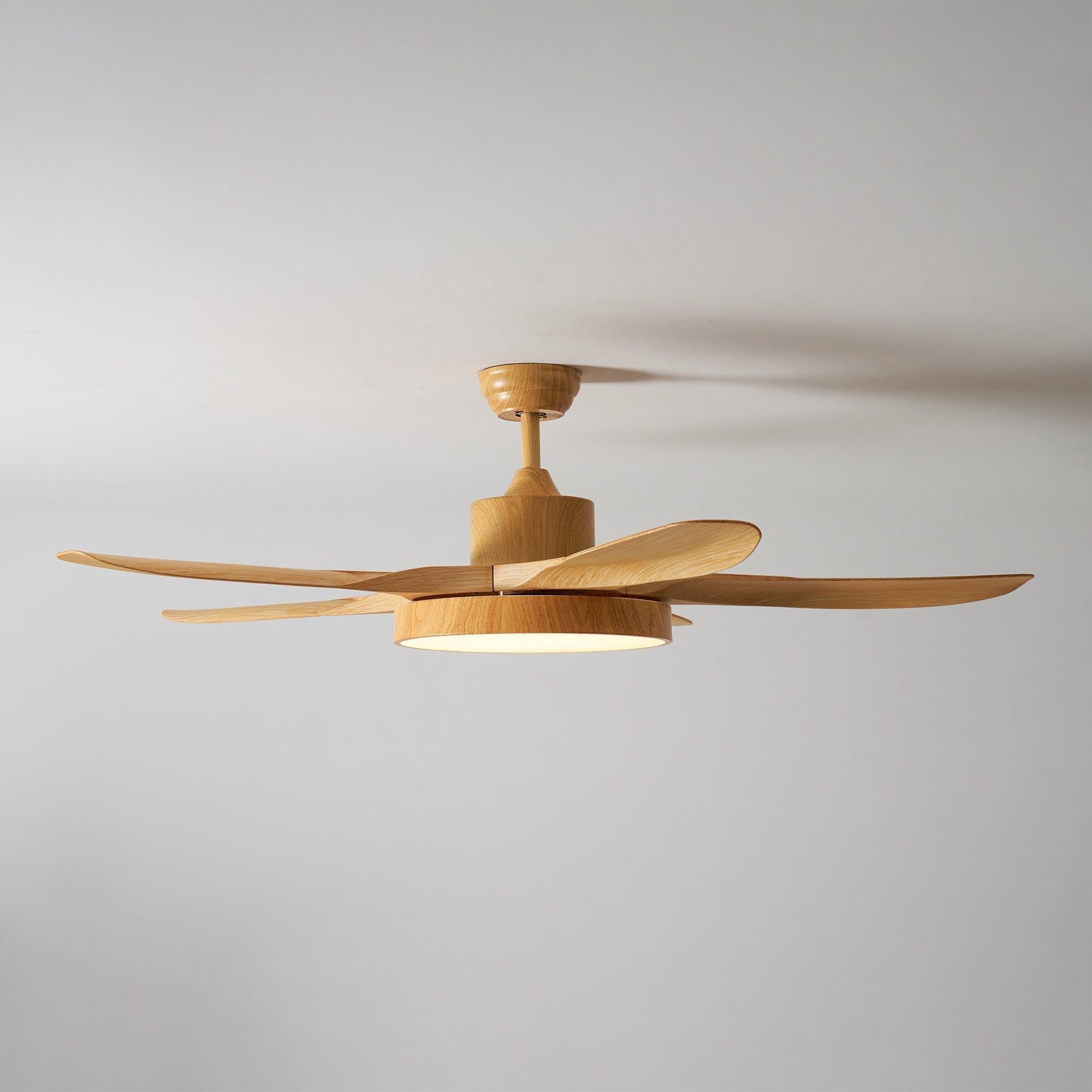 Bronx 52 Inch Ceiling Fan with LED Light Remote Control Modern Bedroom Living Room — Black White