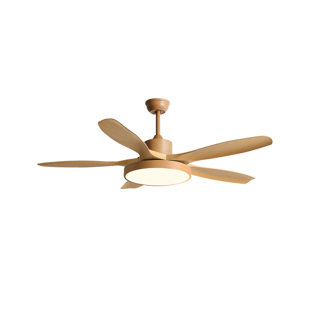 Bronx 52 Inch Ceiling Fan with LED Light Remote Control Modern Bedroom Living Room — Black White