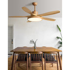 Bronx 52 Inch Ceiling Fan with LED Light Remote Control Modern Bedroom Living Room — Black White