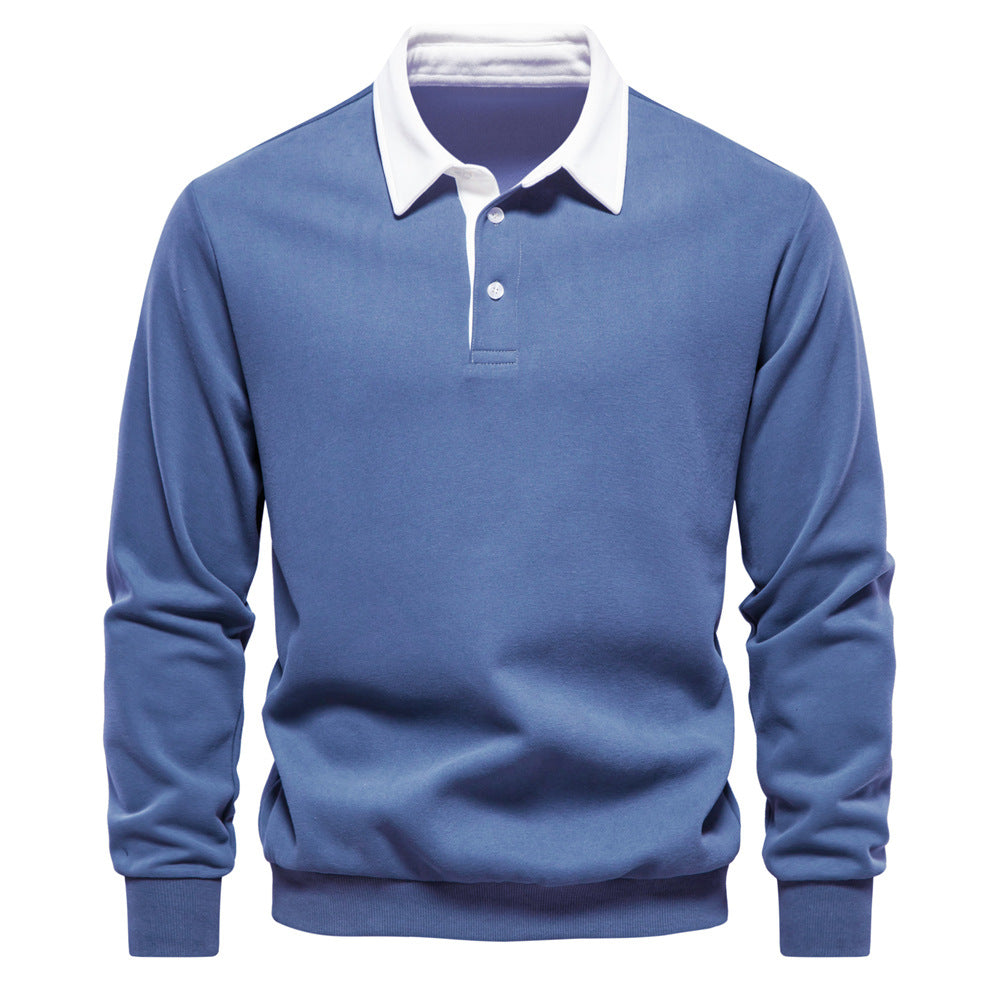 Amazirhub | Men’s Long Sleeve Polo Sweatshirt