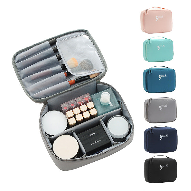 ravel Makeup Bag Organizer with Compartments & Brush Holder