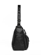Braided Detail PU Leather Crossbody Bag – Women’s Medium Multi-Zip Shoulder Purse