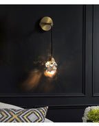 Crystal Rocks K9 Pendant Wall Light Minimalist Bedroom Living Room Office