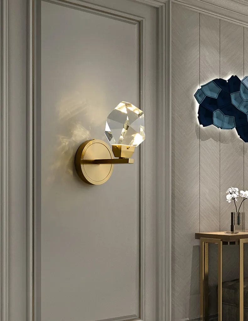Crystal Rocks K9 Pendant Wall Light Minimalist Bedroom Living Room Office