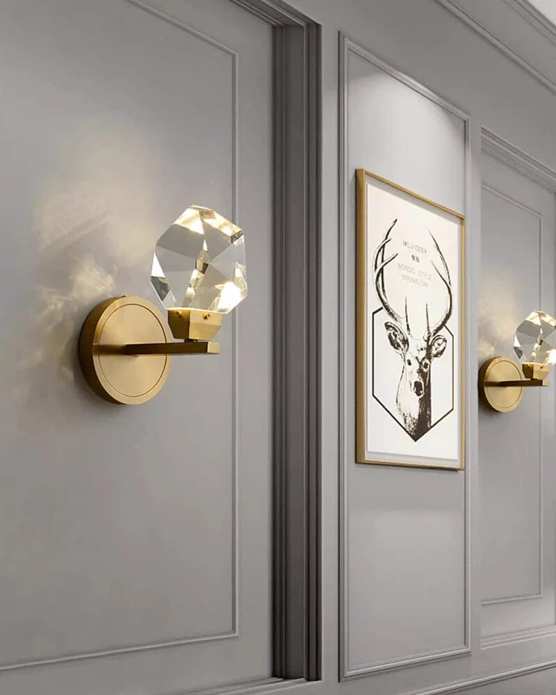 Crystal Rocks K9 Pendant Wall Light Minimalist Bedroom Living Room Office