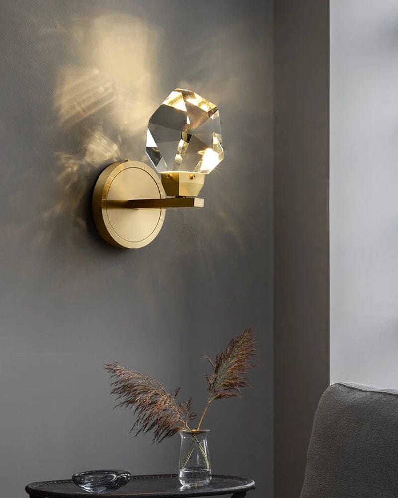 Crystal Rocks K9 Pendant Wall Light Minimalist Bedroom Living Room Office