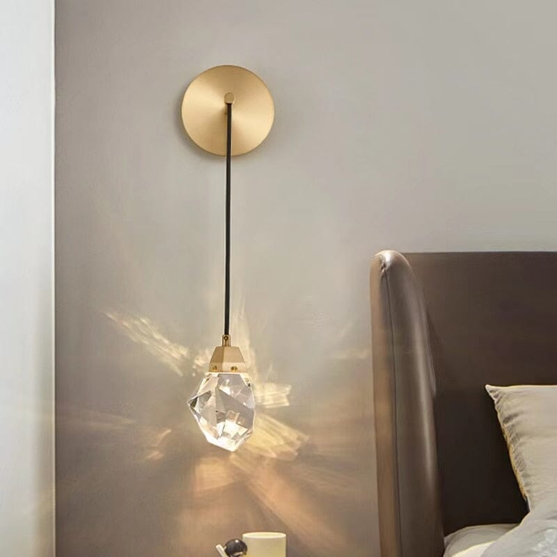 Crystal Rocks K9 Pendant Wall Light Minimalist Bedroom Living Room Office