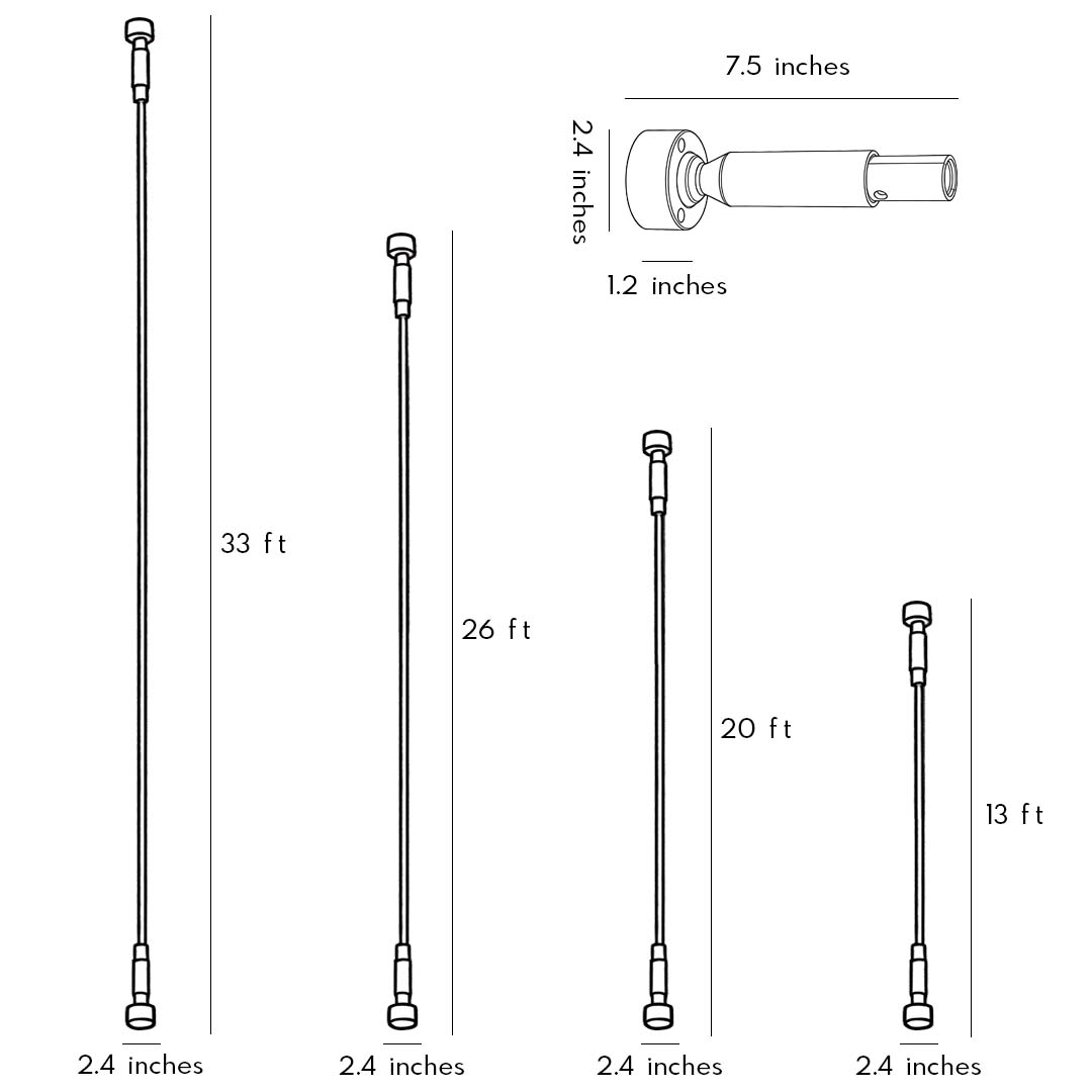 Skyline Linear LED Bar Light Ultra-Thin Steel Rotatable Dimmable Ceiling Wall — 13 to 33 Ft