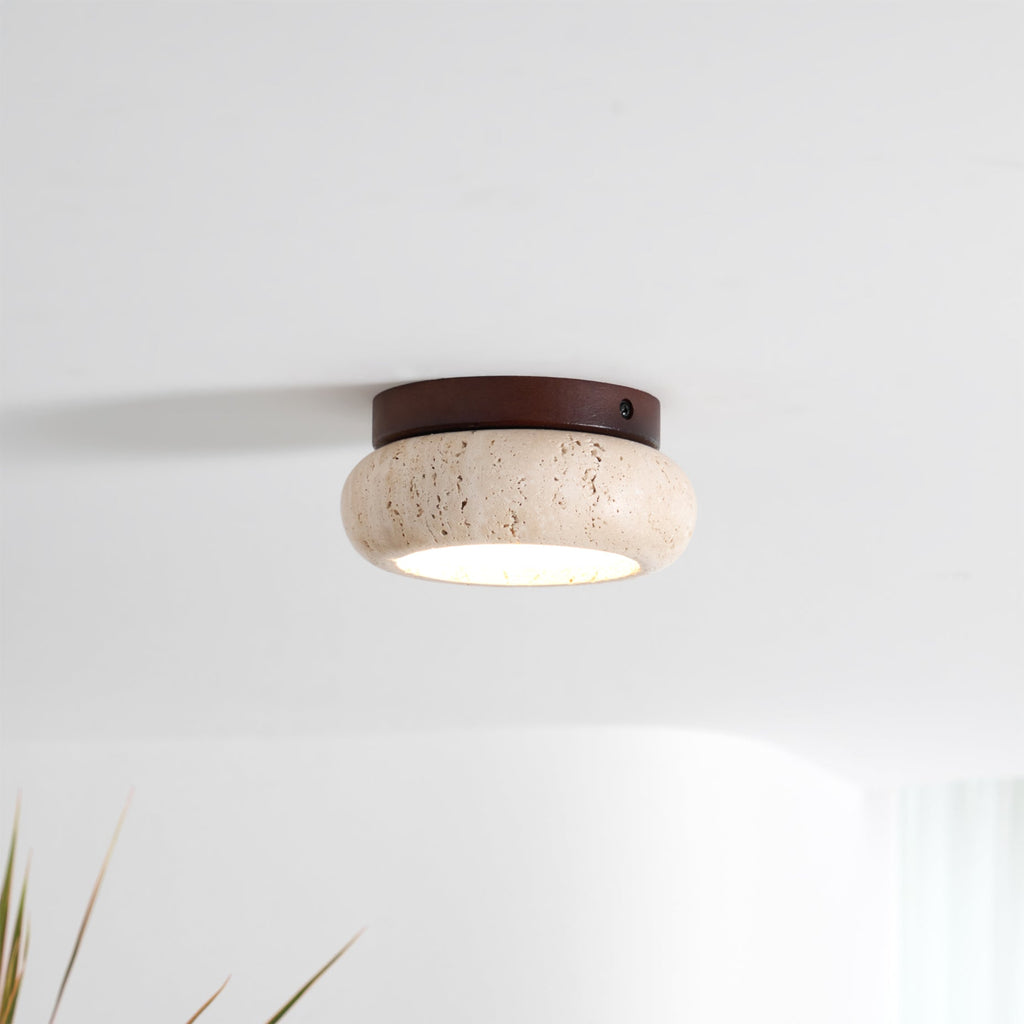 Astra Ceiling Light Mini Donut Travertine