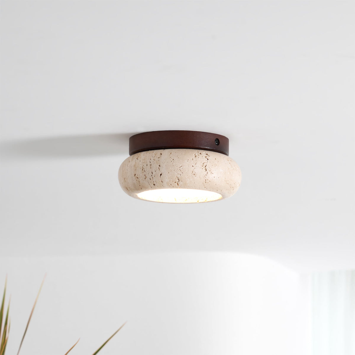 Astra Ceiling Light Mini Donut Travertine