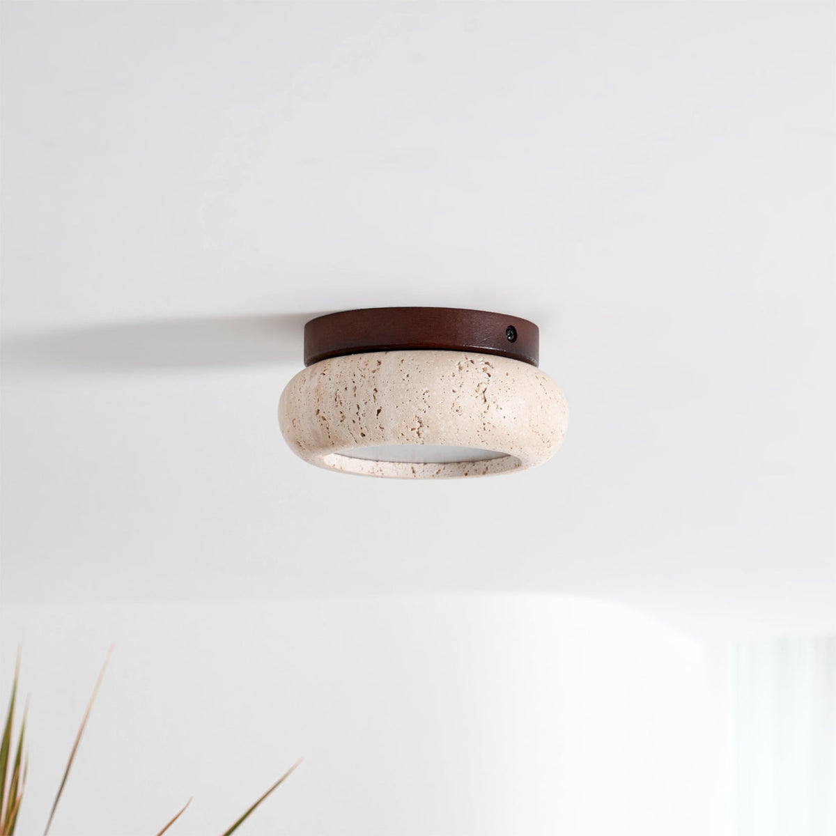Astra Ceiling Light Mini Donut Travertine