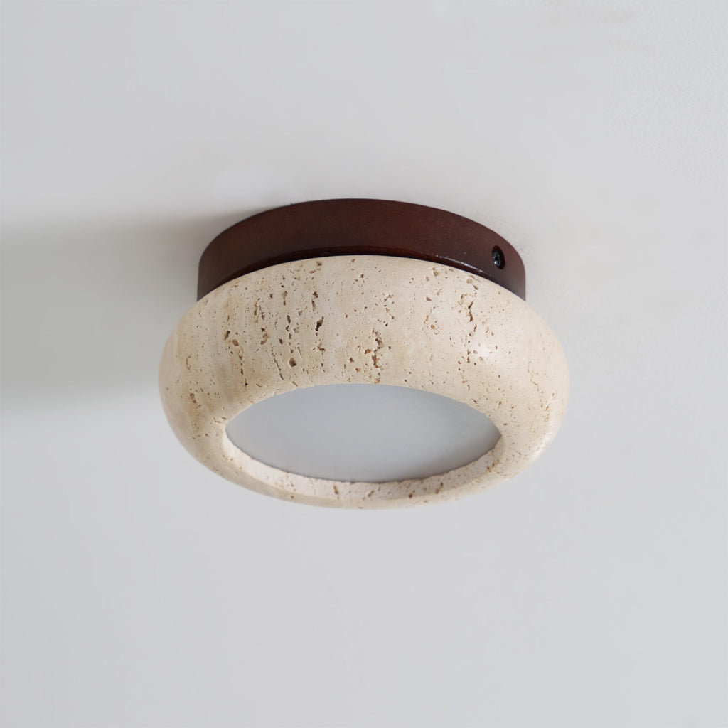 Astra Ceiling Light Mini Donut Travertine