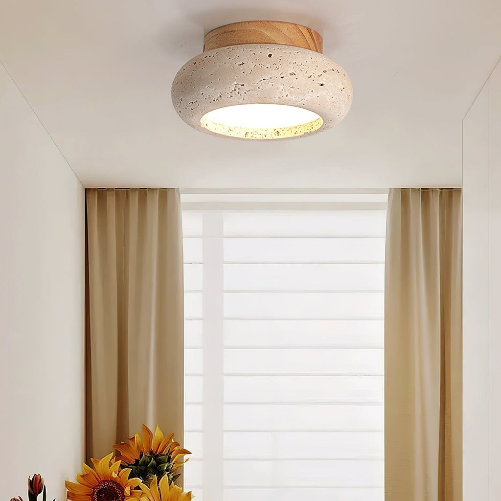 Astra Ceiling Light Mini Donut Travertine