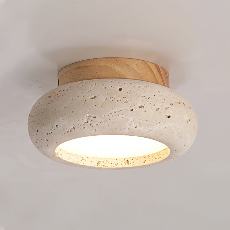 Astra Ceiling Light Mini Donut Travertine