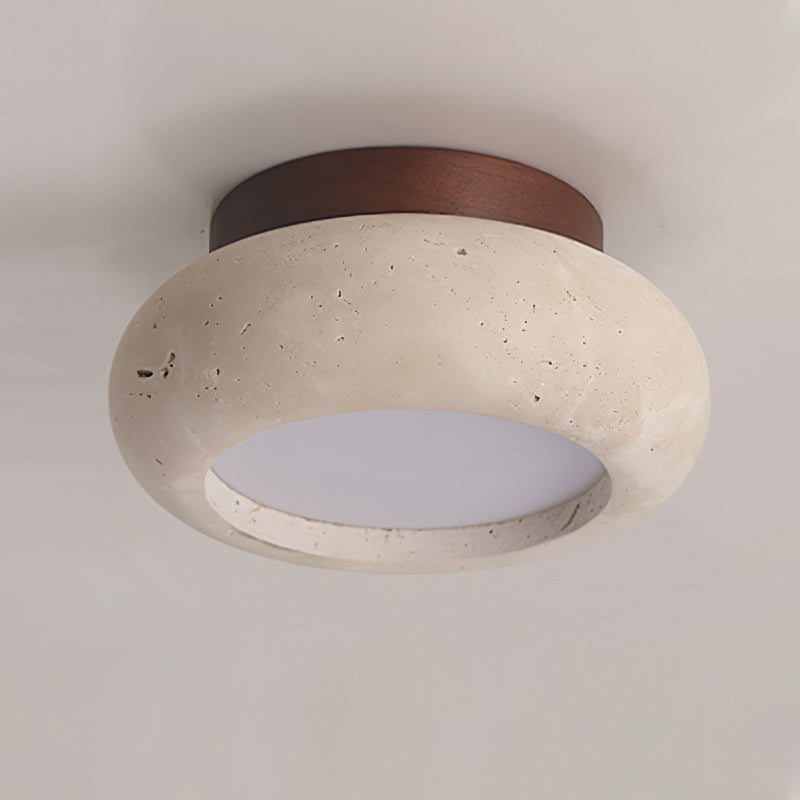 Astra Ceiling Light Mini Donut Travertine
