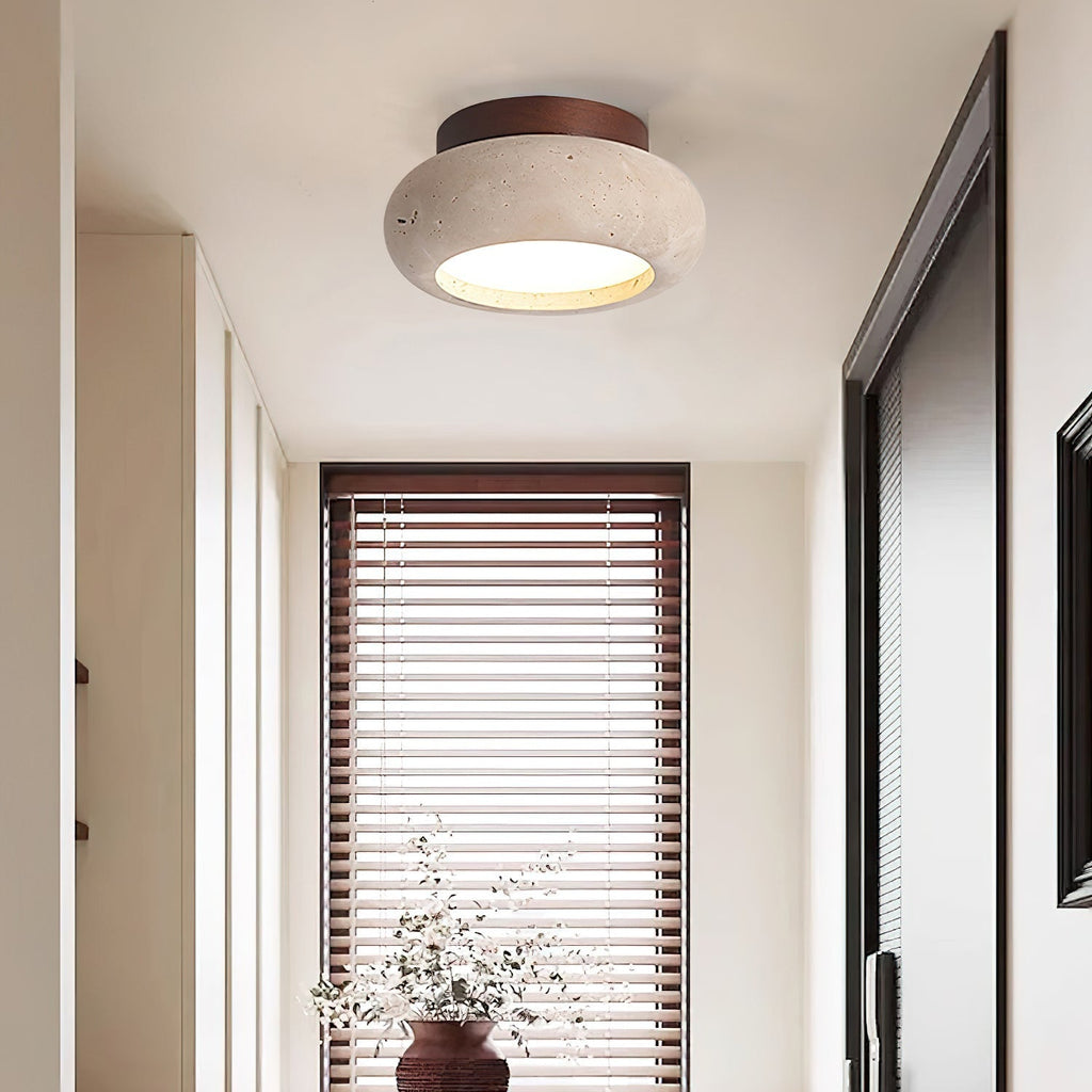 Astra Ceiling Light Mini Donut Travertine