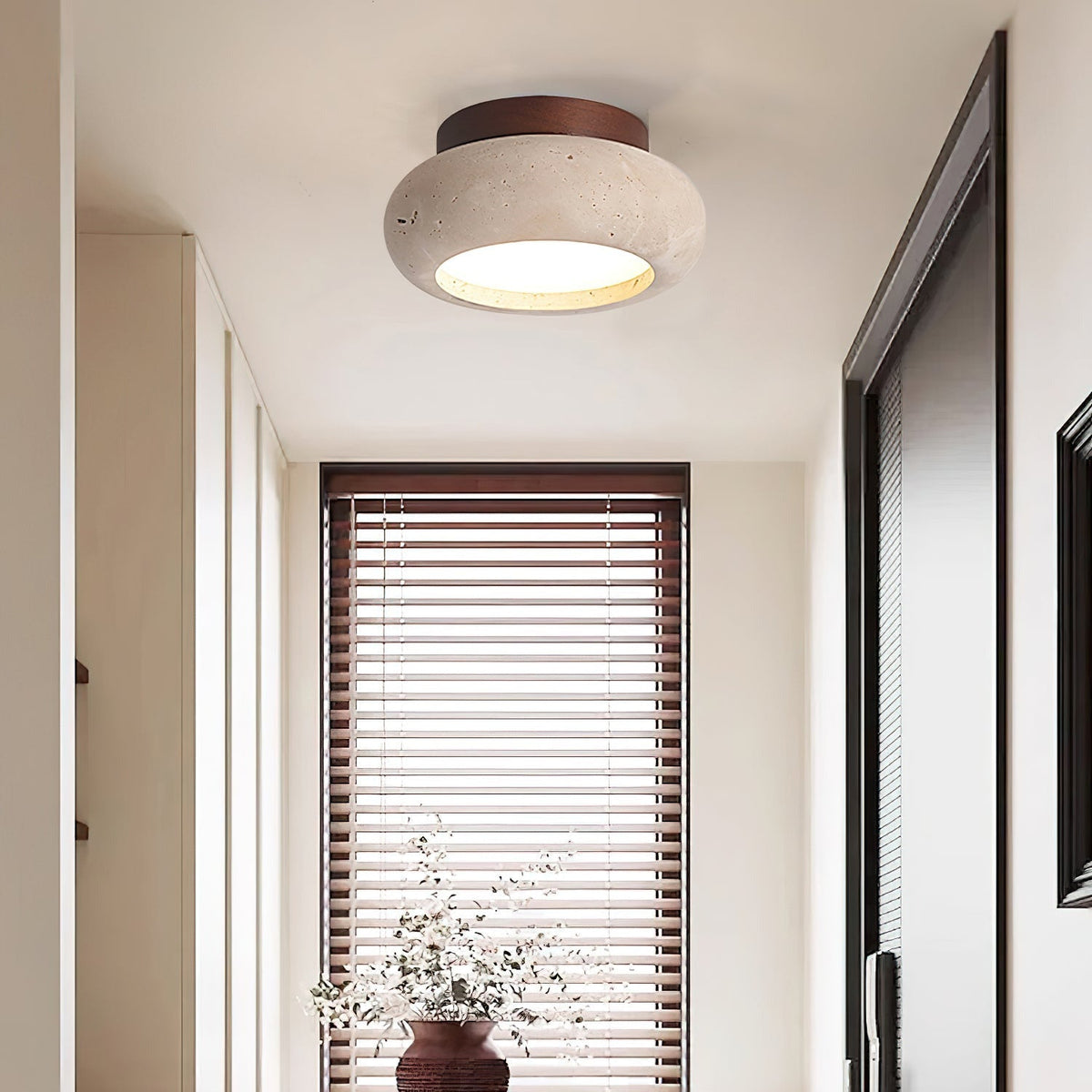 Astra Ceiling Light Mini Donut Travertine