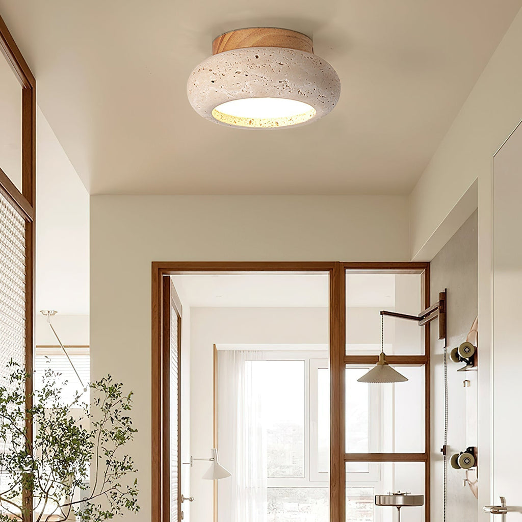 Astra Ceiling Light Mini Donut Travertine